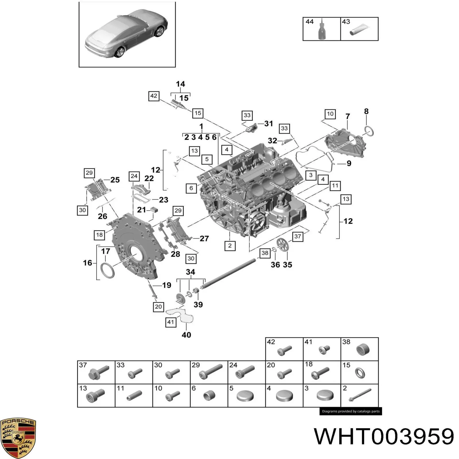  Porsche WHT003959 цена, от 6.38 USD