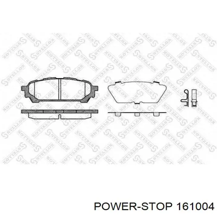 Купить 161004 Power Stop Колодки тормозные задние, дисковые
