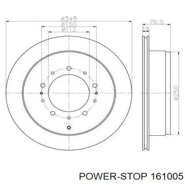 161005 Power Stop Колодки передние