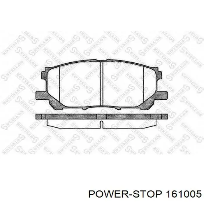 Передние тормозные колодки 161005 Power Stop