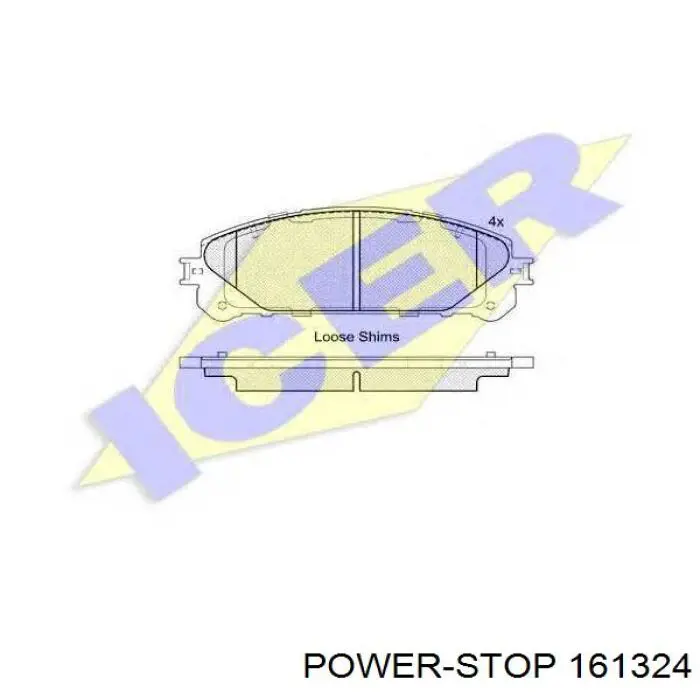Передние тормозные колодки 161324 Power Stop