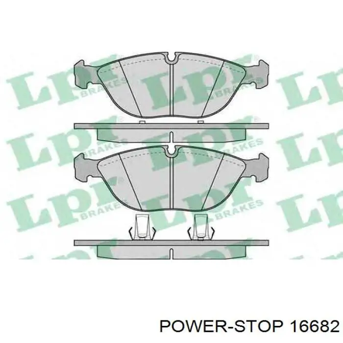 16682 Power Stop Колодки передние