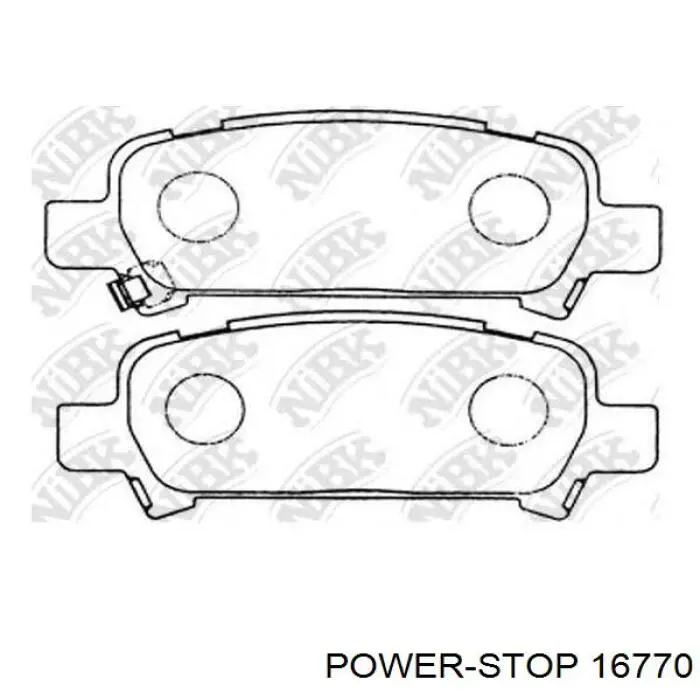 Задние тормозные колодки 16770 Power Stop