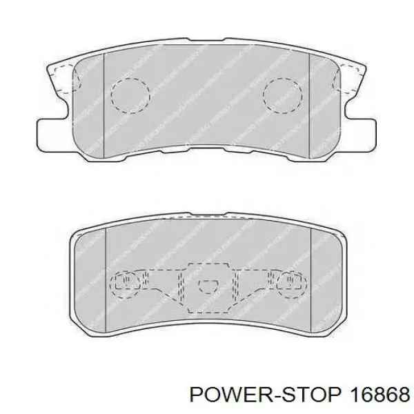 Задние тормозные колодки 16868 Power Stop