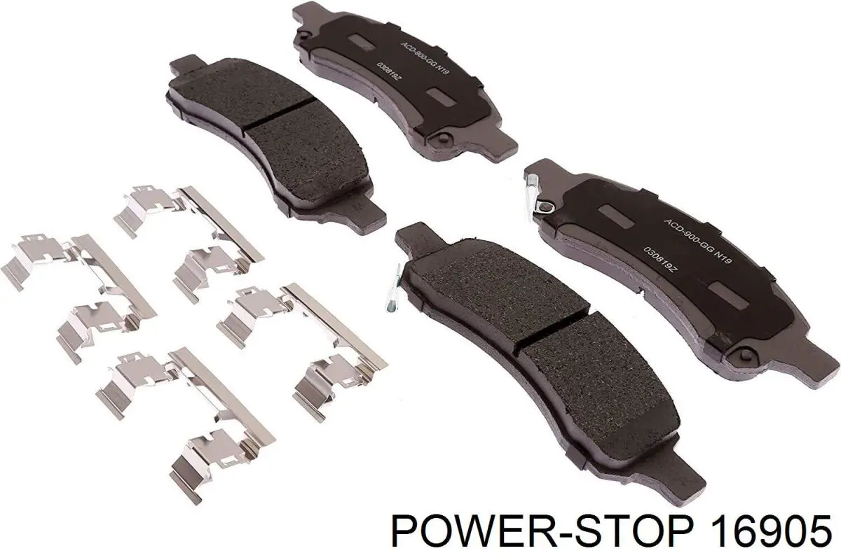 Купить 16905 Power Stop Колодки тормозные задние, дисковые