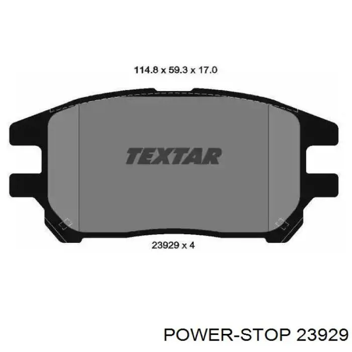 Передние тормозные колодки 23929 Power Stop
