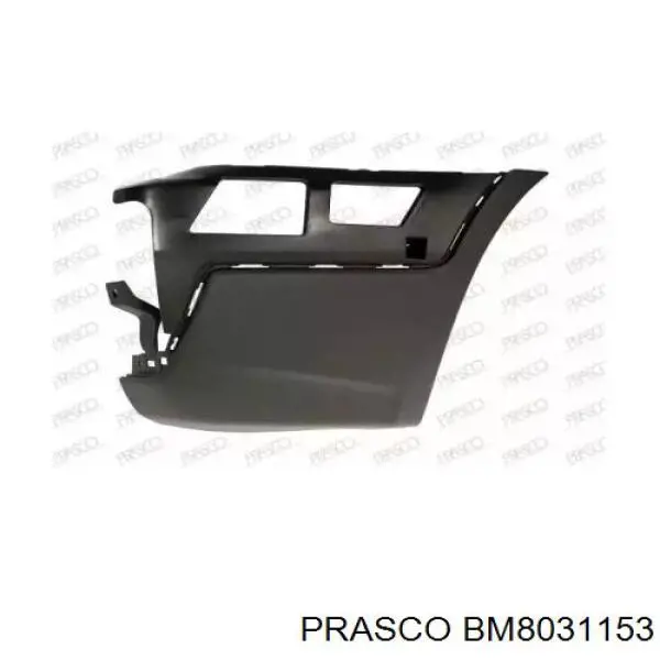 BM8031153 Prasco placa sobreposta do pára-choque traseiro direito