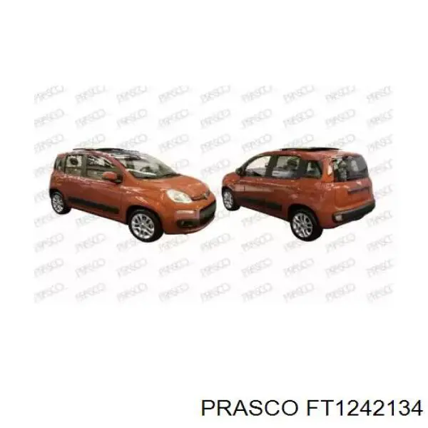 Grelha esquerda do pára-choque dianteiro para Fiat Panda (312, 519)