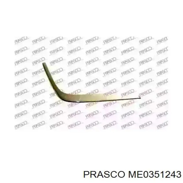 Moldura de parachoques delantero derecho ME0351243 Prasco
