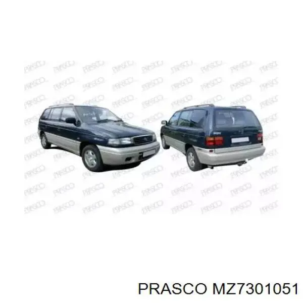 Pára-choque traseiro Prasco MZ7301051 preço, a partir de 422,51 USD
