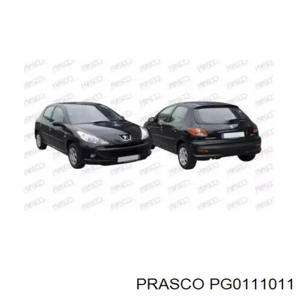Pára-choque dianteiro para Peugeot 206 (T3E)