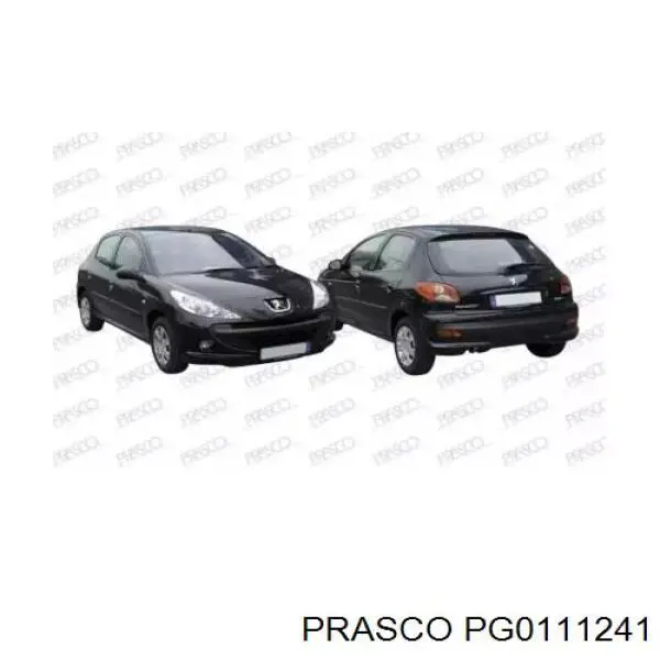 Tampão (grelha) das luzes de nevoeiro do pára-choque dianteiro direito para Peugeot 206 (T3E)