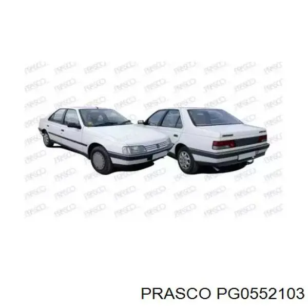 Накладка фар нижняя на Peugeot 405 II 