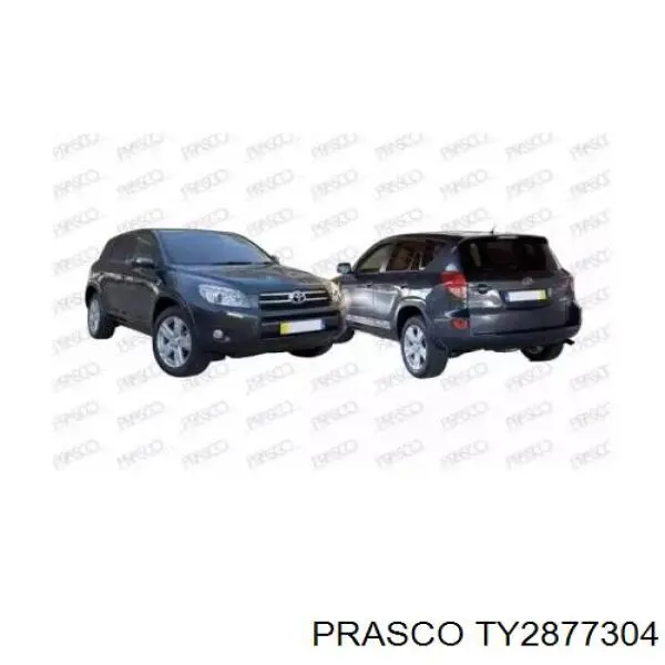 Левое боковое зеркало TY2877304 Prasco