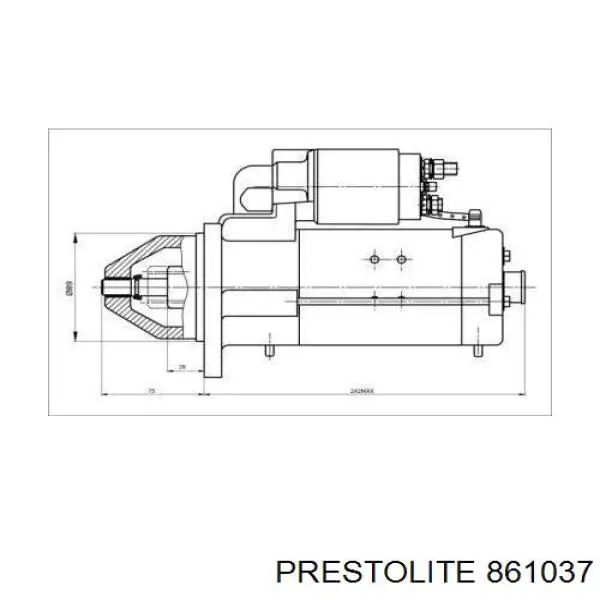 Стартер 861037 Prestolite