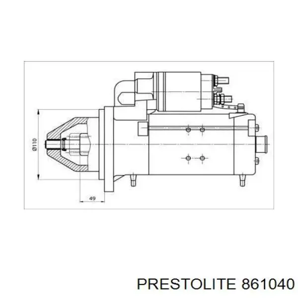 Стартер 861040 Prestolite
