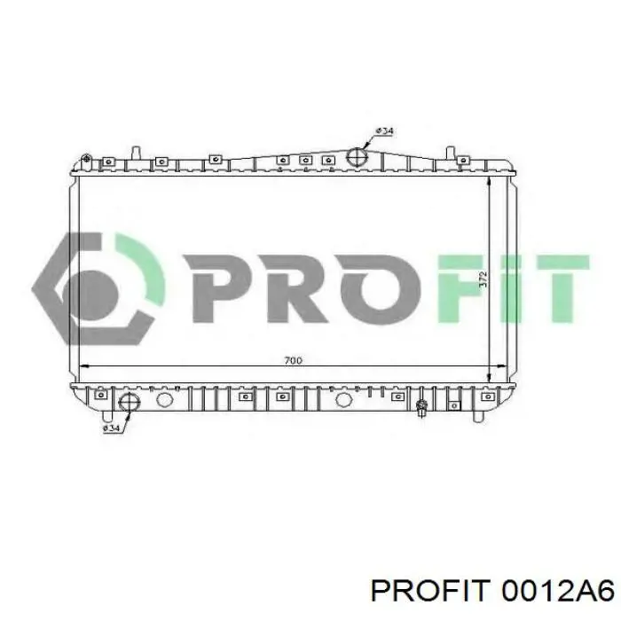 Радиатор 0012A6 Profit