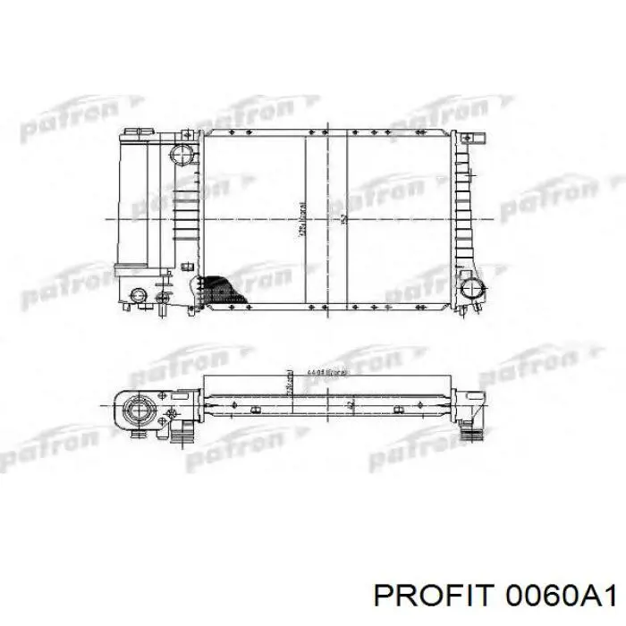 Радиатор охлаждения двигателя Profit 0060A1 цена, от 70.89 USD