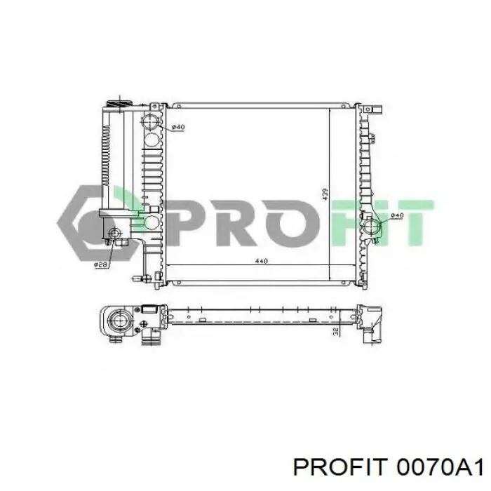 Радиатор 0070A1 Profit