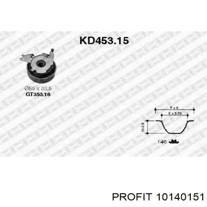 Ролик натяжителя ремня газораспределения Profit 10140151 цена, от 16.24 USD