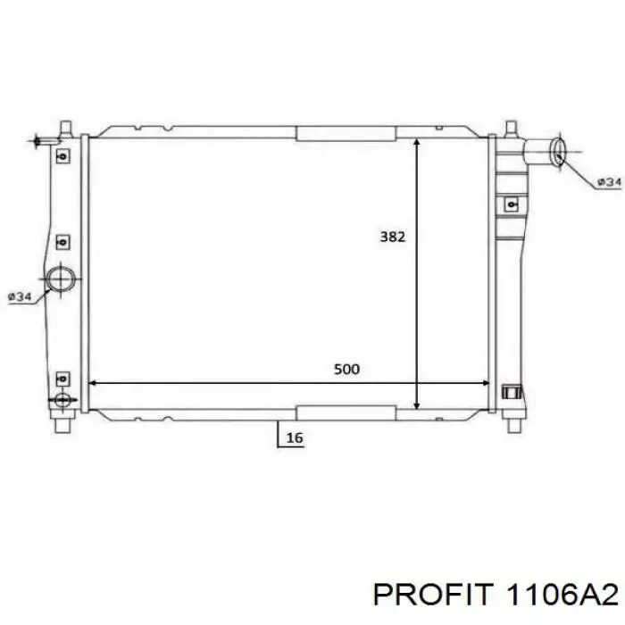 Радиатор 1106A2 Profit