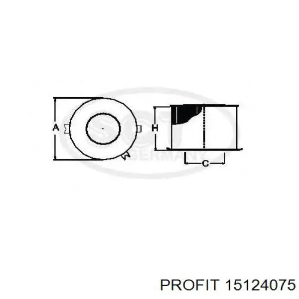 Воздушный фильтр 15124075 Profit