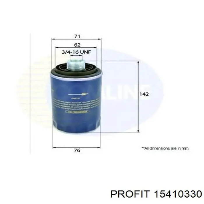 Купить 15410330 Profit Фильтр центробежный очистки масла