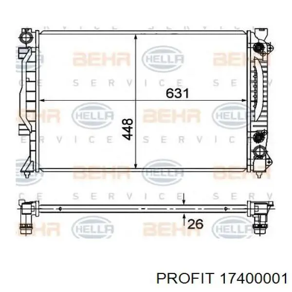 Радиатор 17400001 Profit