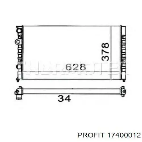 Радиатор 17400012 Profit