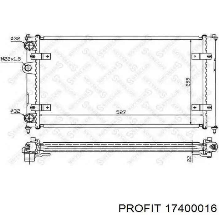 Радиатор 17400016 Profit