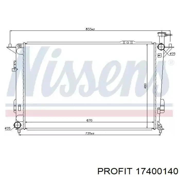 Радиатор 17400140 Profit