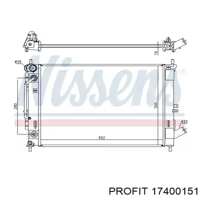 Радиатор 152075 Glyser