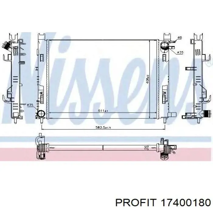 Радиатор 17400180 Profit