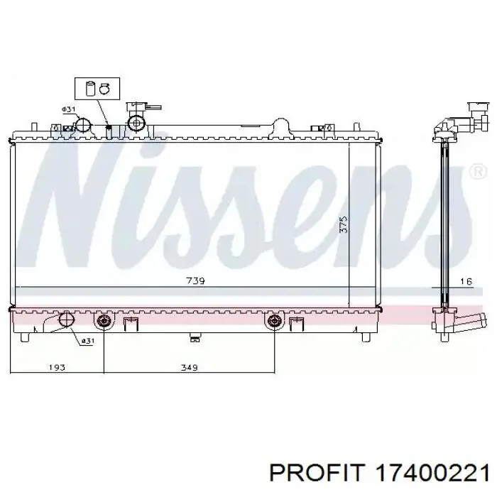 Радиатор 17400221 Profit