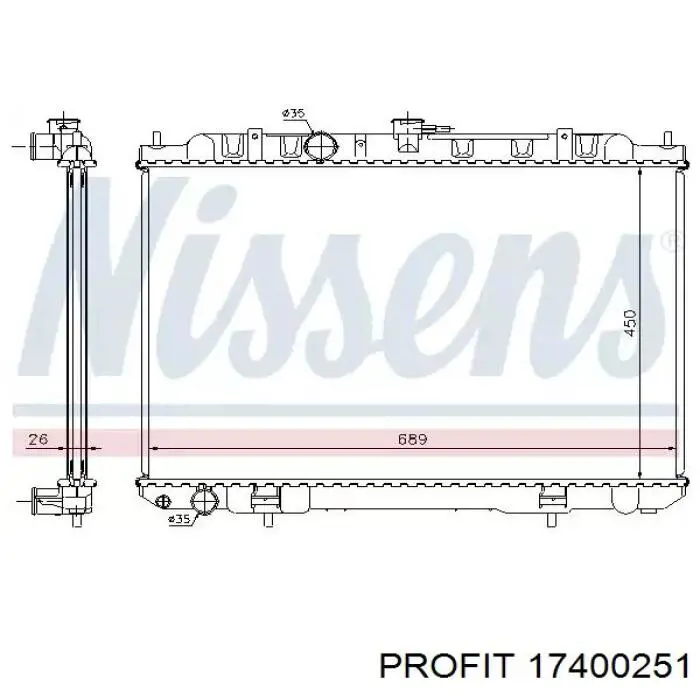 Радиатор 17400251 Profit