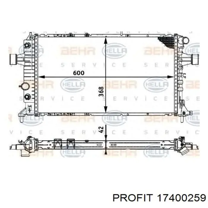 Радиатор 17400259 Profit