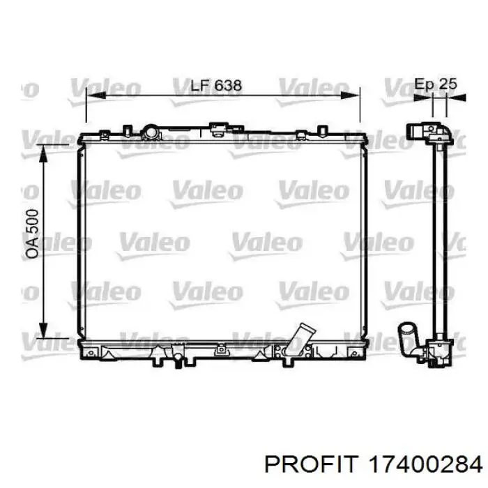 Радиатор MR258668 Market (OEM)