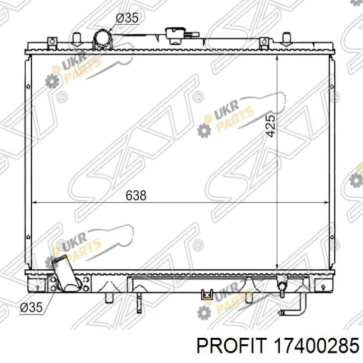 Радиатор охлаждения двигателя Sato Tech R12140 цена, от 90.88 USD