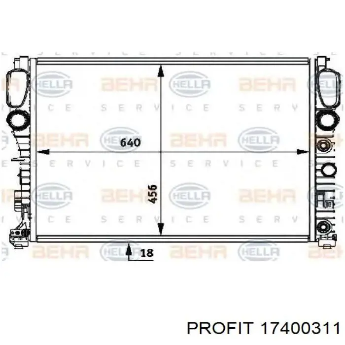 Радиатор охлаждения Mercedes 2115002002