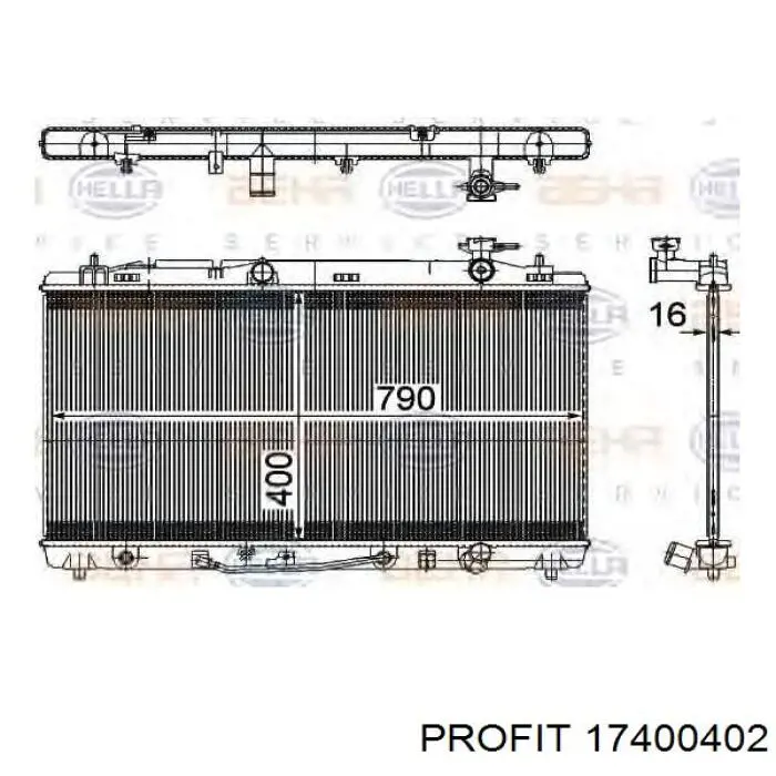 Радиатор 17400402 Profit