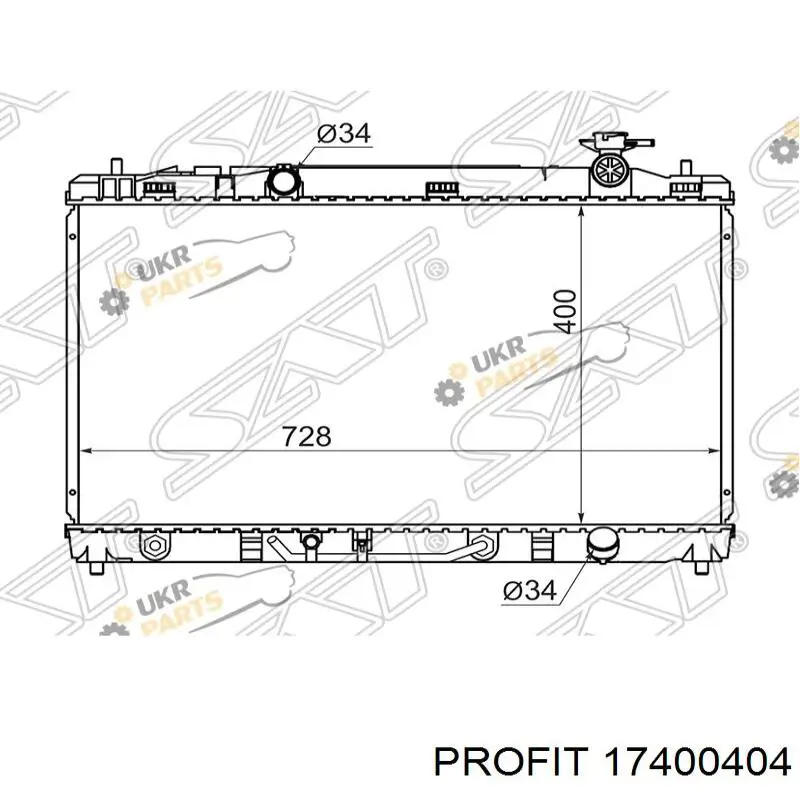 Радиатор 17400404 Profit