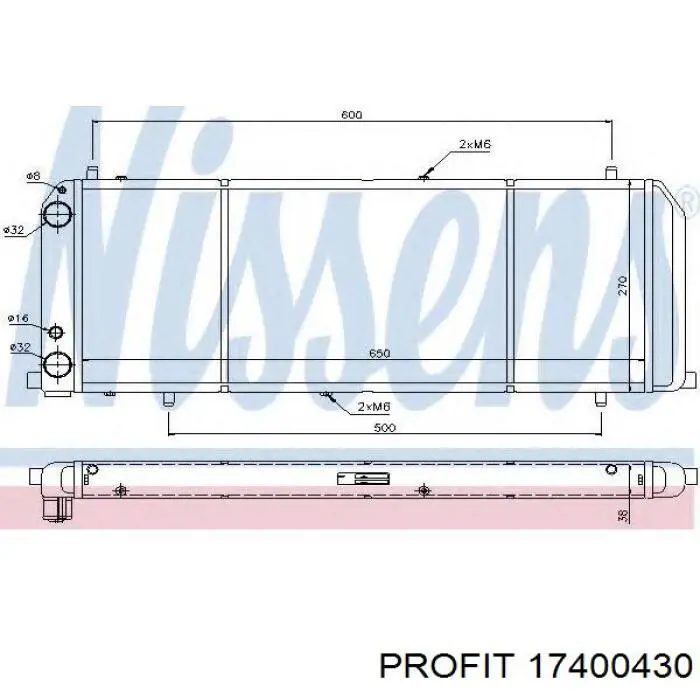 Радиатор 17400430 Profit
