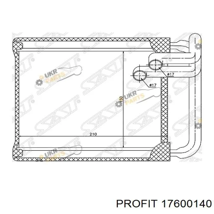 Радиатор печки 17600140 Profit