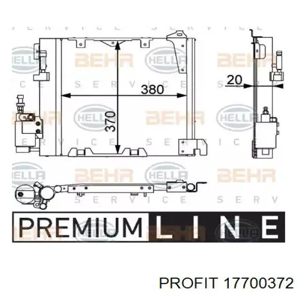 Радиатор кондиционера 17700372 Profit
