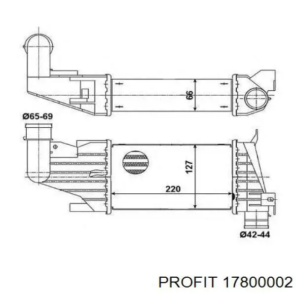 612580 Hart Охладитель наддувочного воздуха
