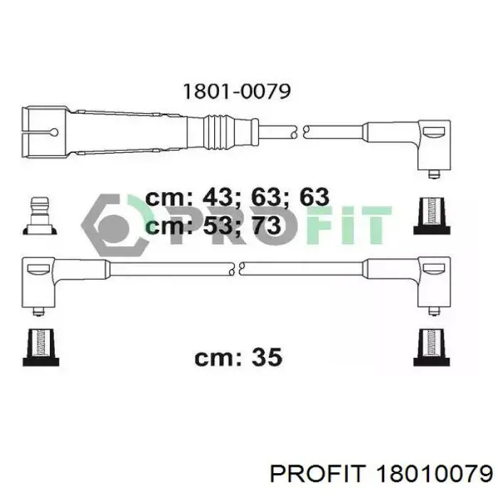 18010079 Profit fios de alta voltagem, kit