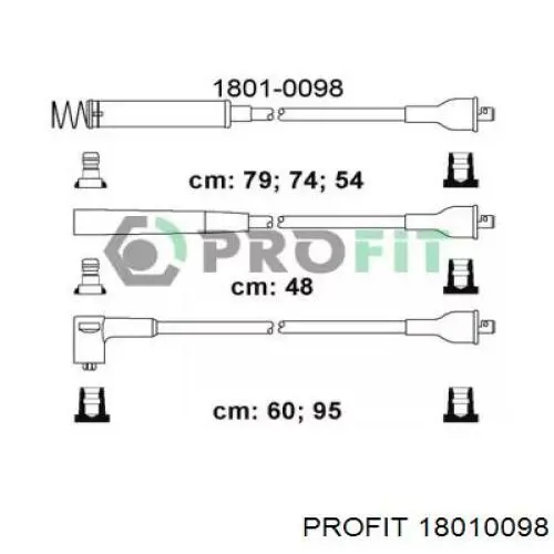 18010098 Profit fios de alta voltagem, kit