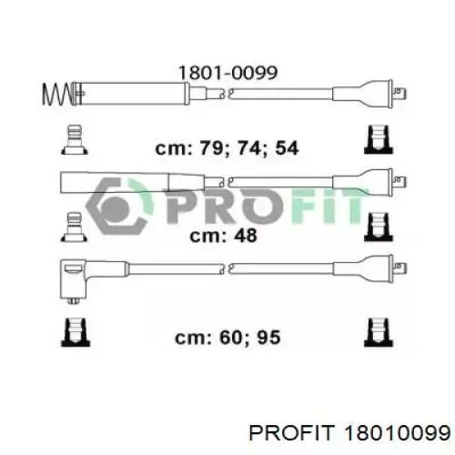 1801-0099 Profit fios de alta voltagem, kit