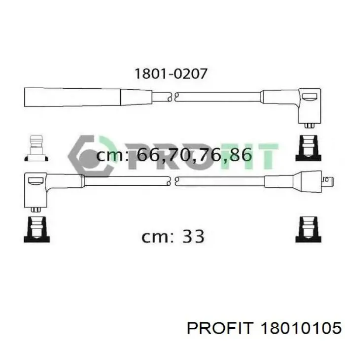 Провода зажигания Profit 18010105 цена, от 12.05 USD