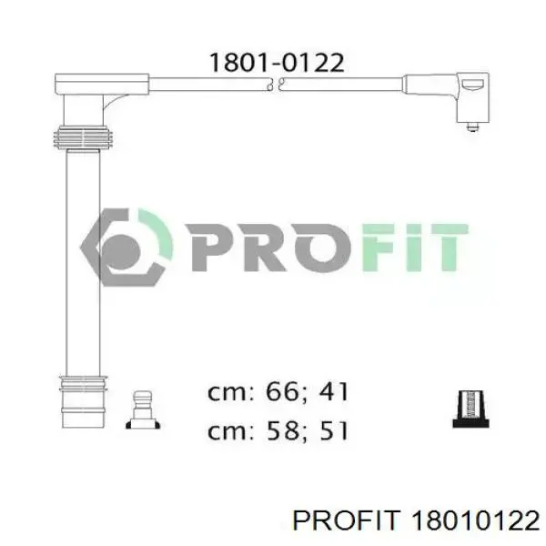 18010122 Profit fios de alta voltagem, kit